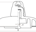 Подвесные стеклянные изоляторы ПС160М 112V